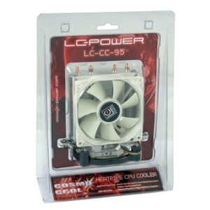 LC-Power LC-CC-95 ventola per PC Processore Refrigeratore 9,2 cm Argento, Bianco - 4260070122705