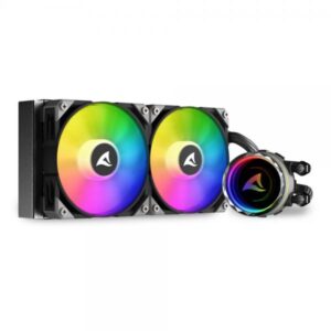 Sharkoon S80 RGB Case per computer, Processore Raffreddatore di liquidi tutto in uno 12 cm Nero 1 pz - 4044951038008