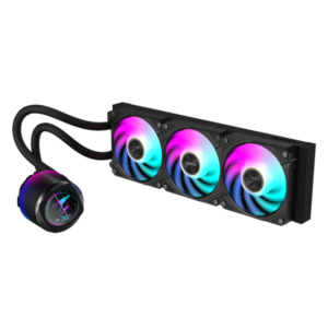 GIGABYTE Dissipatore a liquido per CPU AORUS WATERFORCE X II 360 AIO - 3 ventole ARGB da 120 mm, LCD a colori, meccanismo di interblocco magnetico, DAISY-CHAIN, compatibile con Intel LGA 1700 e AMD AM5, garanzia di 6 anni - 4719331553951