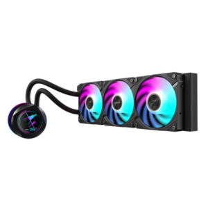 GIGABYTE Dissipatore a liquido per CPU AORUS WATERFORCE X II 360 AIO - 3 ventole ARGB da 120 mm, LCD a colori, meccanismo di interblocco magnetico, DAISY-CHAIN, compatibile con Intel LGA 1700 e AMD AM5, garanzia di 6 anni - 4719331553951