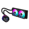 GIGABYTE AORUS WATERFORCE X II 240 AIO Liquid CPU Cooler - Ventole ARGB 2x120mm, display LCD a colori completo, meccanismo di bloccaggio magnetico, DAISY-CHAIN, compatibile con Intel LGA 1700 e AMD AM5, garanzia di 6 anni - 4719331553944 - immagine 3