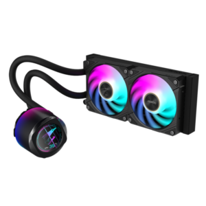 GIGABYTE AORUS WATERFORCE X II 240 AIO Liquid CPU Cooler - Ventole ARGB 2x120mm, display LCD a colori completo, meccanismo di bloccaggio magnetico, DAISY-CHAIN, compatibile con Intel LGA 1700 e AMD AM5, garanzia di 6 anni - 4719331553944