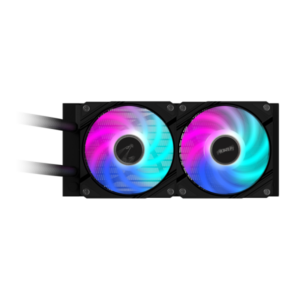 GIGABYTE AORUS WATERFORCE II 240 AIO Liquid CPU Cooler - 2 ventole ARGB da 120 mm, meccanismo di bloccaggio a scorrimento, DAISY-CHAIN, compatibile con Intel LGA 1700 e AMD AM5 - 4719331553999