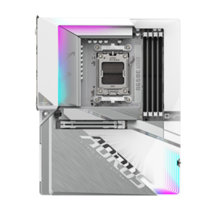 GIGABYTE Scheda Madre B650E AORUS STEALTH ICE - Supporta CPU AMD Ryzen 9000, VRM a 12+2+2 fasi, fino a 8000MHz DDR5 (OC), 1xPCIe 5.0 M.2 + 3xPCIe 4.0 M.2, Wi-Fi 7, LAN 2.5GbE, USB 3.2 Gen 2x2 - 4719331863777