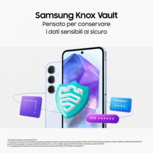 Samsung Galaxy A55 5G Display FHD+ Super AMOLED 6.6”, Android 14, 8GB RAM, 128GB, Dual SIM, Batteria 5.000 mAh, Awesome Lilac - 8806095467221