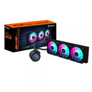 GIGABYTE AORUS WATERFORCE II 360 AIO Liquid CPU Cooler - Ventola ARGB 3x120mm, meccanismo di inserimento scorrevole, DAISY-CHAIN, compatibile con Intel LGA 1700 e AMD AM5 - 4719331554002