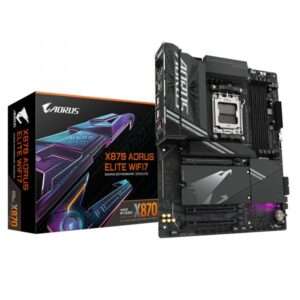 GIGABYTE X870 AORUS ELITE WIFI7 Scheda Madre - Supporta CPU AMD Ryzen 9000, 16+2+2 fasi VRM, fino a 8000MHz DDR5 (OC), 3xPCIe 5.0 + 1xPCIe 4.0, Wi-Fi 7, LAN 2.5GbE, USB 4 - 4719331864811