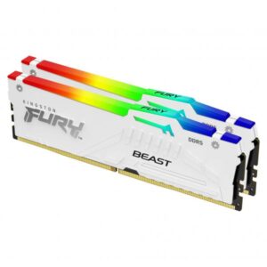 Kingston Technology FURY Beast 64GB 6400MT/s DDR5 CL32 DIMM (Kit da 2 moduli) White RGB EXPO - 0740617342970