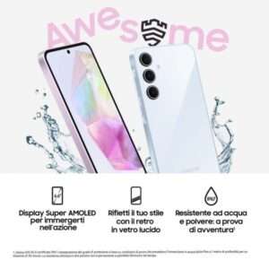 Samsung Galaxy A35 5G Display FHD+ Super AMOLED 6.6”, Android 14, 8GB RAM, 256GB, Dual SIM, Batteria 5.000 mAh, Awesome Navy - 8806095457819