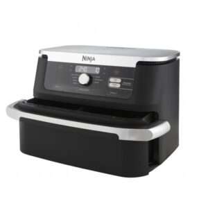 Ninja AF500EU friggitrice Doppia 10,4 L Indipendente 2470 W Friggitrice ad aria calda Nero, Stainless steel - 0622356270373