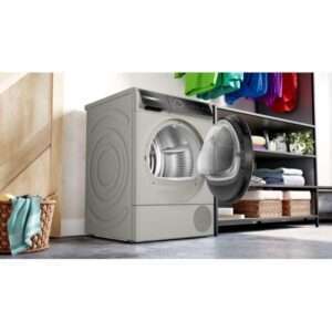 Bosch Serie 8 WQB246CX0 asciugatrice Libera installazione Caricamento frontale 9 kg A+++ Argento - 4242005376926
