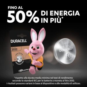 Duracell Batterie Lithium Knopfzelle CR2032 3V Blister (2-Pack) 203921 - 5000394203921
