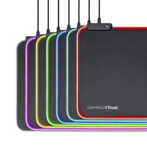 TRUST GXT764 GLIDE-FLEX MOUSEPAD RGB XXL IN TESSUTO CON BASE IN GOMMA ANTISCIVOLO BLACK - 8713439233957