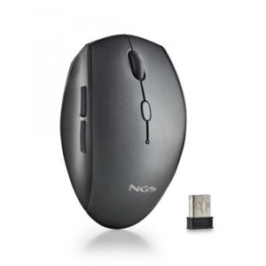 NGS MOUSE NERO ERGONOMICO SENZAFILI E BOTTONI SILENZIOSI - 8435430623284