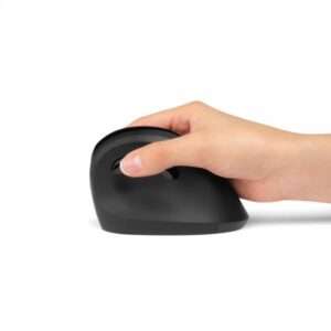 Kensington Pro Fit Ergo Vertical Wireless Mouse - Mouse verticale - ergonomico - per destrorsi - 6 pulsanti - senza fili - 2.4 GHz - ricevitore wireless USB - nero - 5028252605960