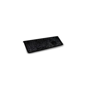 TASTIERA USB ATLANTIS LAND OFFICE LUX 620 LAYOUT ITALIANO RETROILLUMINAZIONE BIANCA COLORE NERO - 8026974019185