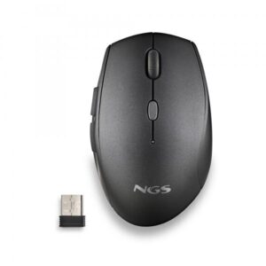NGS Bee è un Mouse ergonomico senza fili con pulsanti silenziosi. Wireless,1600 DPI e cavo di ricarica USB. - 8435430623284