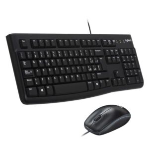 Logitech modello MK120 e' un kit tastiera e mouse con filo. La tastiera comoda e silenziosa dal layout tradizionale si collega tramite Usb. Il mouse e' ottico, con attacco USB. Colore nero. - 5099206020511