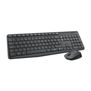 Logitech modello MK235 e' un kit tastiera e mouse wireless. La tastiera comoda e silenziosa dal layout tradizionale si collega tramite Usb. Il mouse e' ottico, con attacco USB. Colore nero. - 5099206063884